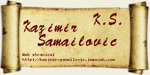 Kazimir Samailović vizit kartica